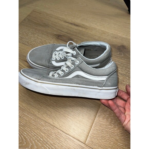 Vans Old Skool Gray White Classic Skate Shoes Size: US Women 6.5 Mens 5 - Picture 2 of 7